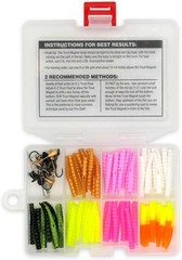 82-Piece Neon Fishing Gear Kit Trout Bait Hooks Set for Freshwater