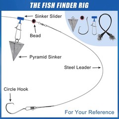 105PCS Surf Fishing Tackle Kit Fish Finder Rigs Saltwater Surf Fishing Rigs Live