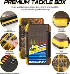 Portable 229PCS Fishing Gear Kit with Anti-Corrosion Equipment & Rigs