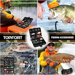 187-Piece Fishing Accessories Kit in Portable Tackle Box – Perfect Gift for Men
