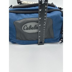 Cabelas Blue Fishing Tackle Waist Pack Hip Bag Multiple Zipper Pockets Outdoor