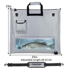 Heavy Duty Insulated Fish Weigh Bag for Bass Fishing, Waterproof, Leakproof, 25x