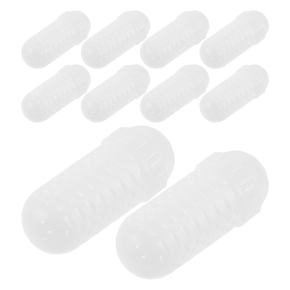 10Pcs Portable Durable Plastic Bait Holder White Fishing Bait Storage Container