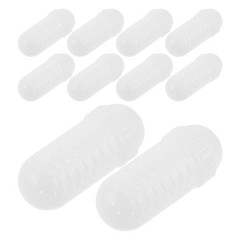 10Pcs Portable Durable Plastic Bait Holder White Fishing Bait Storage Container