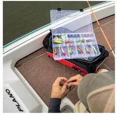 Plano 6-Tray Hip Roof Large Fishing Tackle Storage Box Green Sand Organizer