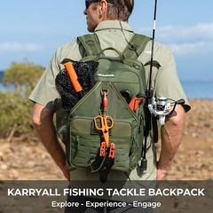 KastKing Karryall Fishing Tackle Bag With Boxes Daily Backpack Water-resistant
