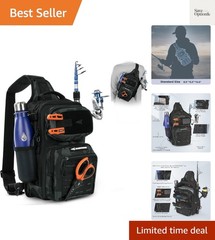 Blowbak Fishing Sling Bag, Fishing Backpack with Rod Holder | Fishing Bag Sto…