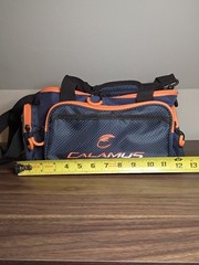 Calamus TB61 Canvas Tackle Bag Blue Orange Fishing Bag NEW