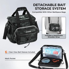 Kastking Baitspace Fishing Tackle Bag 4 Tackle Bait Binder Water-Resistant