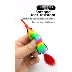 Topwater For Bass Lure Frog Style Hollow Body Soft Plastic Silicone 7cm