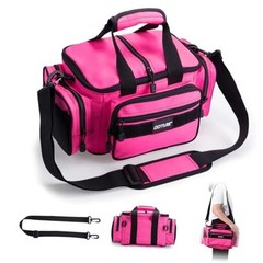 Fishing Tackle Bag, 600D X-Small A:Pink(Without Trays-14.96″x9.06″x7.48″)