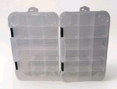 18 Compartment Clear Plastic Storage Box Organizer Tray Bin Sorter Case 10x6x1.5