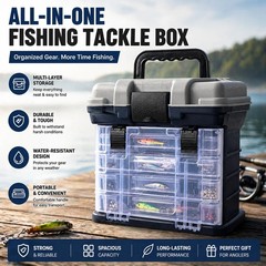 Multi-Functional Fishing Handheld Tackle Storage Portable Lure Box Lightweight