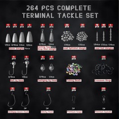 Fishing Accessories Kit, 264/423PCS Fishing Tackle Box with Hooks, Weights, S…