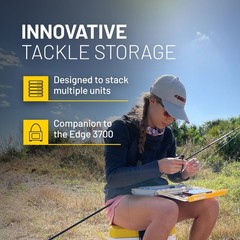 Plano Edge 3700 Hook Box Clear Yellow Portable Fishing Tackle Storage System
