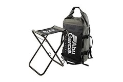 Abu Garcia Base Duffel Bag Black 1479607 Fishing Tackle Backpack w/ Chair NEW