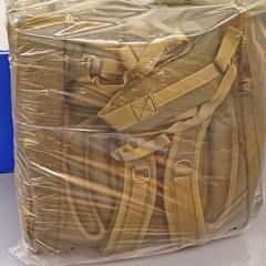 Aqua Endura Large Fishing Bag Heavy Duty PVC, Khaki Green, 18x25x4 Inches