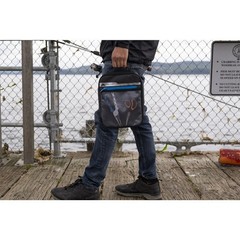 Saltwater Fishing Tackle Storage Bait Binder Resealable Bags Black Polyester