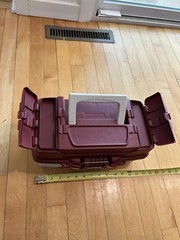 Plano One Tray Burgundy/White Tackle Box Model 6201 with Wazp Crappie Kit