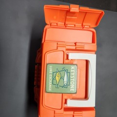 Plano Two-Tray Tacklebox. Two Bonus Compartments. Extra Dividers. Orange& White.