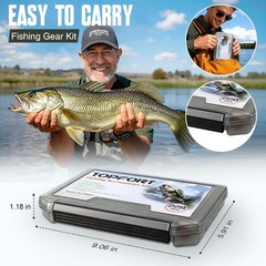 187/343pcs Fishing Accessories Kit, Organized Fishing Tackle Box with Tackle …