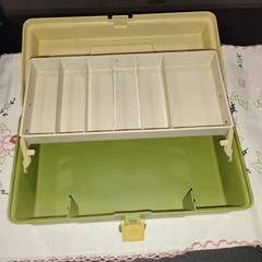Vtg Plano Tackle Box 5410-Avacado Green. Great For Decor Or Intended Use.