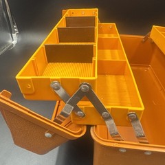 Vintage Fenwick 3.5 Wide Body Orange Fishing Tackle Box Storage Box Fishing