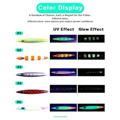 Iron Plate Lure UV Glow Effect Fast Water Cutting Design 150g 300g 450g 600g