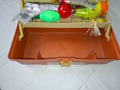 1980s Plano 2 Tier Fishing Tackle Box Model 5520 Great Condition (Empty)