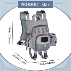Fishing Chest Pack Sturdy Ergonomic for Men Women for Outdoor Cycling Hiking