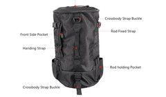 RESTCLOUD Fishing Tackle Backpack – Portable Tackle Storage Bag, Tactical Design