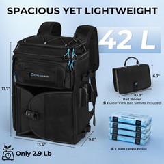 Calamus GearMaster 13.4″ x 17.7″ x 9.8″, Black With (4) 3600 Tackle Boxes