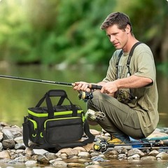 Fishing Tackle Bag Padded Tackle Bag with Shoulder Strap Adjustable for Anglers