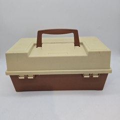 Vintage Plano Molding Co. Model 2200 2 Tray Tackle Box made in USA