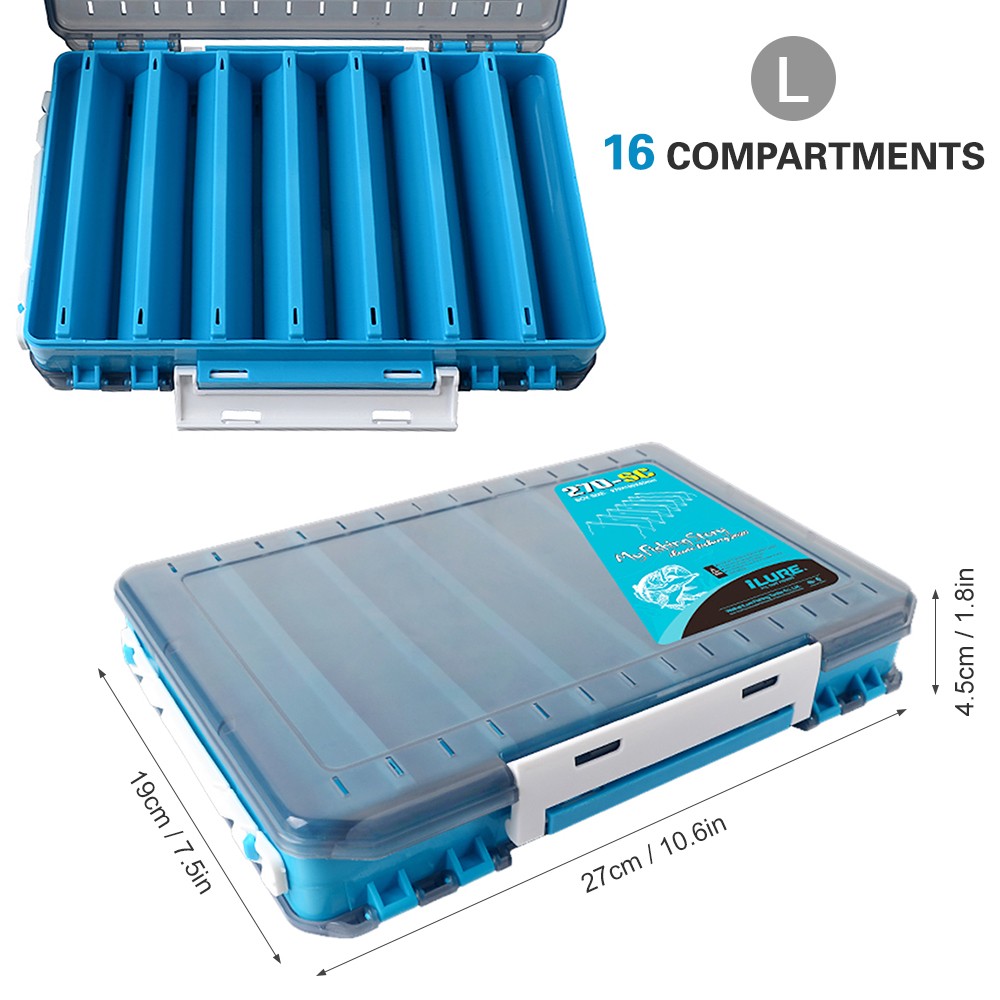 Double Sided Fishing Box Fishing Ccessories Hooks Storage Box H5Z6
