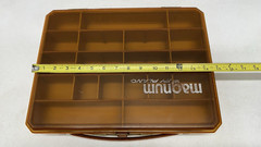 Magnum By Plano Fishing Tackle Organizer Box 14 x 11 x 2 w/ Dividers Clean