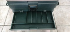 Vtg Plano Guide Elite Tackle Box 759 Fishing Divider Drawers LARGE Green USA