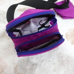Excellent condition DAIWA Fishing W Pouch Black Pink Purple Japan