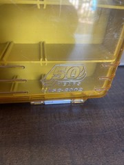 Fishing Tackle Storage Box Transparent Top Double Compartments Preowned