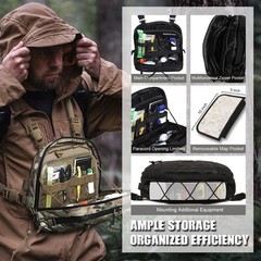 VOTAGOO HUNTING Tactical Chest Rig Bag, 3L Utility Hypalon Molle Chest Rig