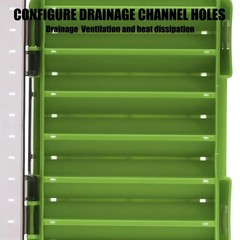 Double Sided Fishing Tackle Box Lure Storage Organizer Case _New