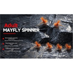 For Trout Fly Mayfly Spinner Lure 5PCS Brown 12# 1.4cm x 0.6cm High Carbon Hook