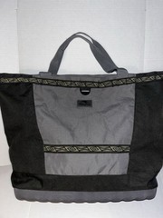 White River Gray XL Fishing Bag Tote Hard Bottom Shoulder Straps