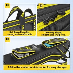 Fishing Rod Case 51in Double-Layer 1680D Heavyweight Oxford Fishing Pole Case…