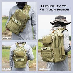 KastKing BlowBak Large, F: Double Shoulder-khaki Camo（16.9” X 10.6” X 8.3”）