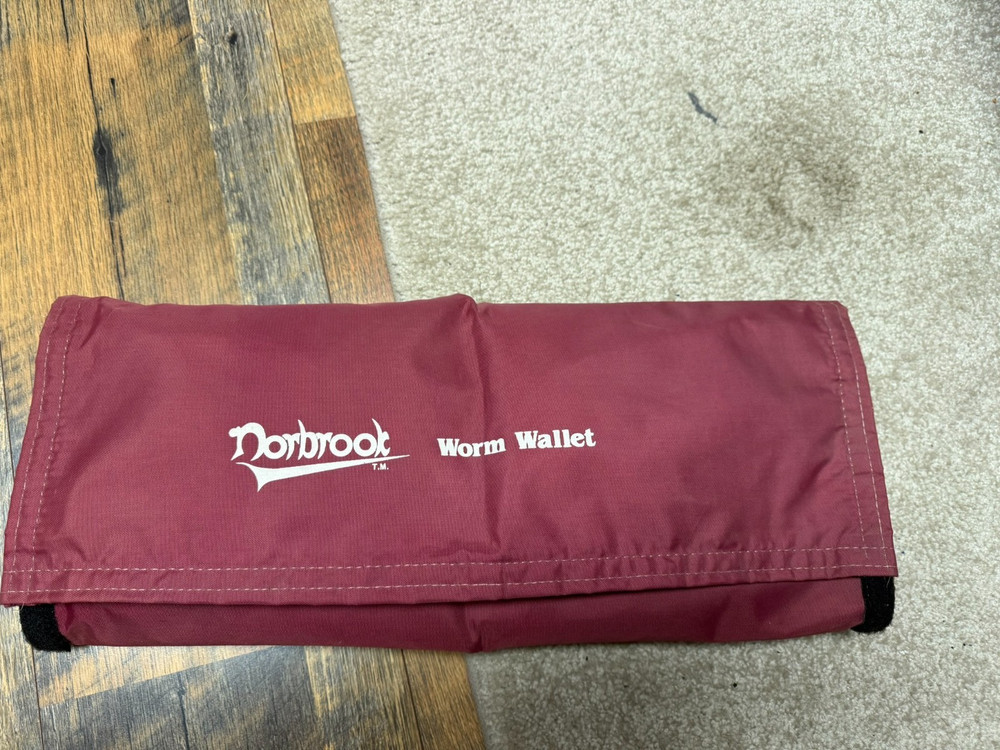 Vintage Norbrook Worm Wallet soft plastic bait organizer case senko Berkley