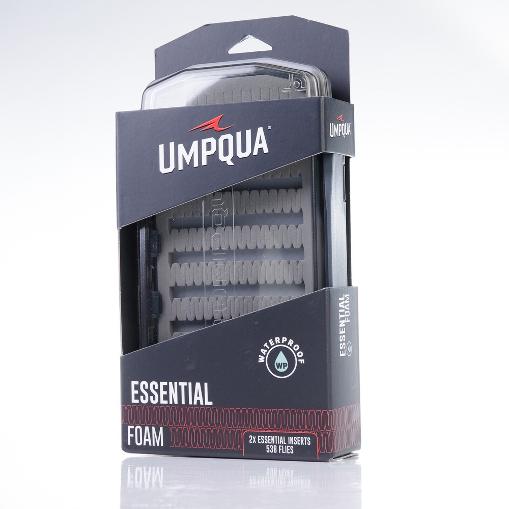 Umpqua Essential Foam Large Waterproof Fly Box – Gray – Free Shipping