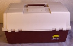 Plano 8606 Tackle Box 2 Sided 6 Trays Accordion Locking Fishing Storage Vintage