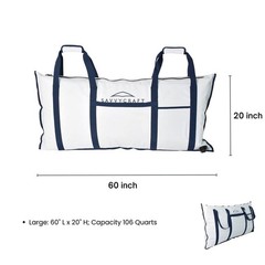 Savvycraft Waterproof Insulated Fish Kill Envelop: 60″L x 20″H, White/Navy