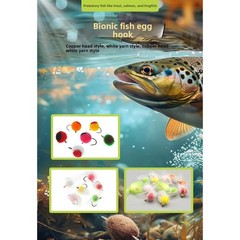 Egg Fly Lure 12 Pack High Carbon Steel for Trout Salmon Bass Freshwater Fishing